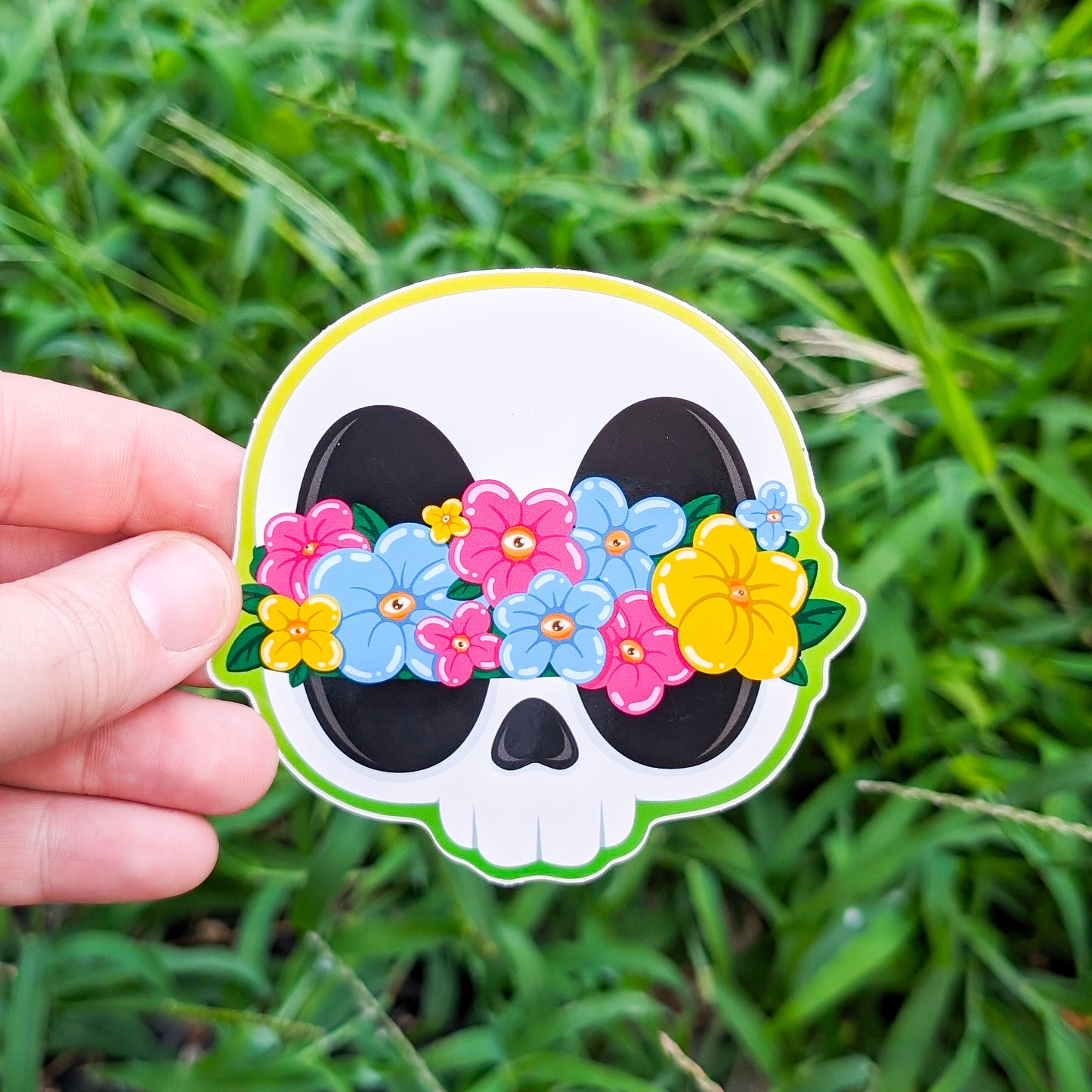 Skull Bloom 4" Sticker