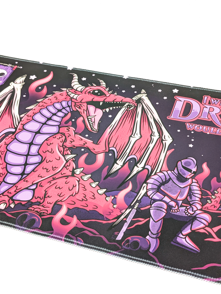 I Wish A Dragon Would Eat Me Playmat