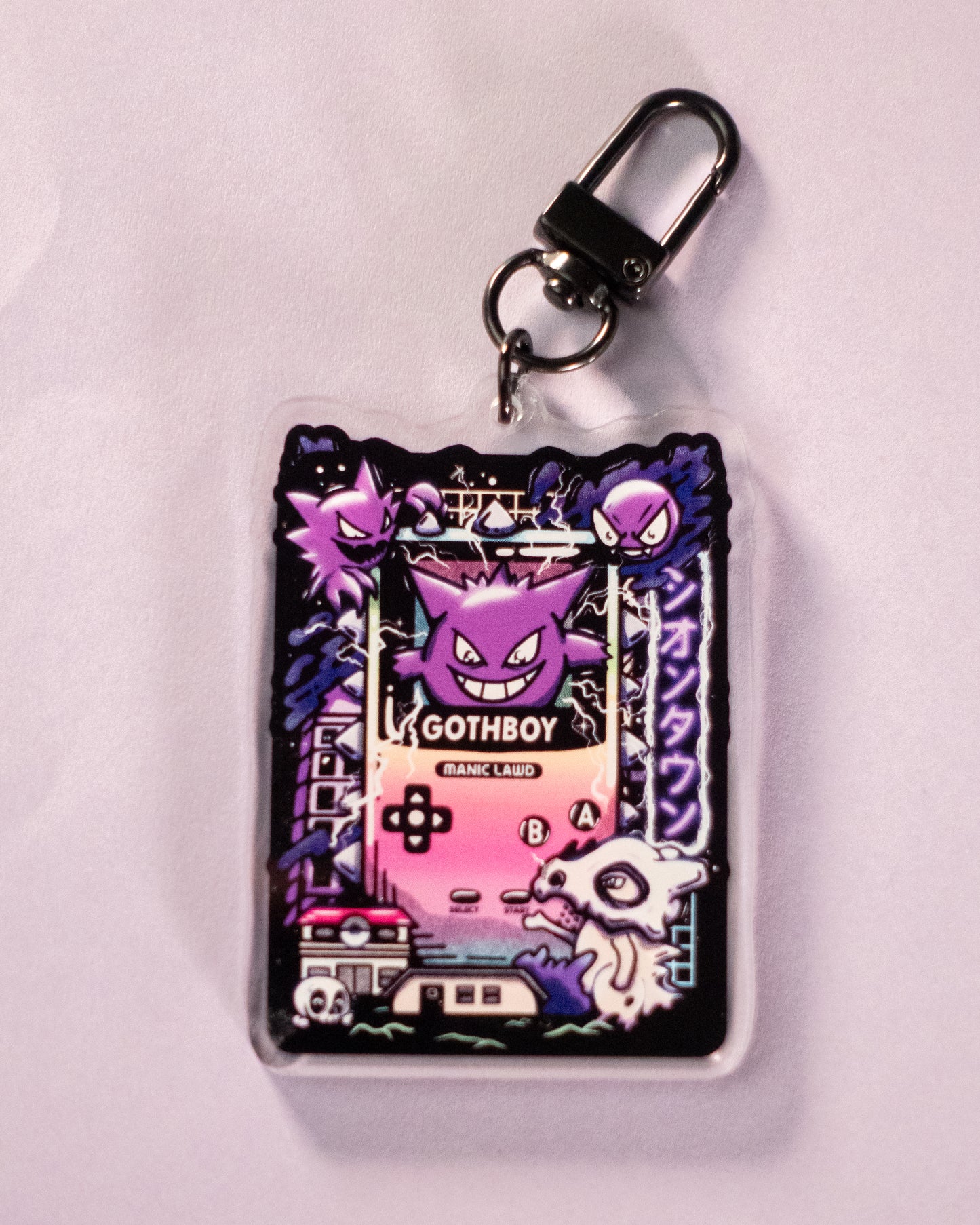 Goth Boy / Ghost Type Keychain