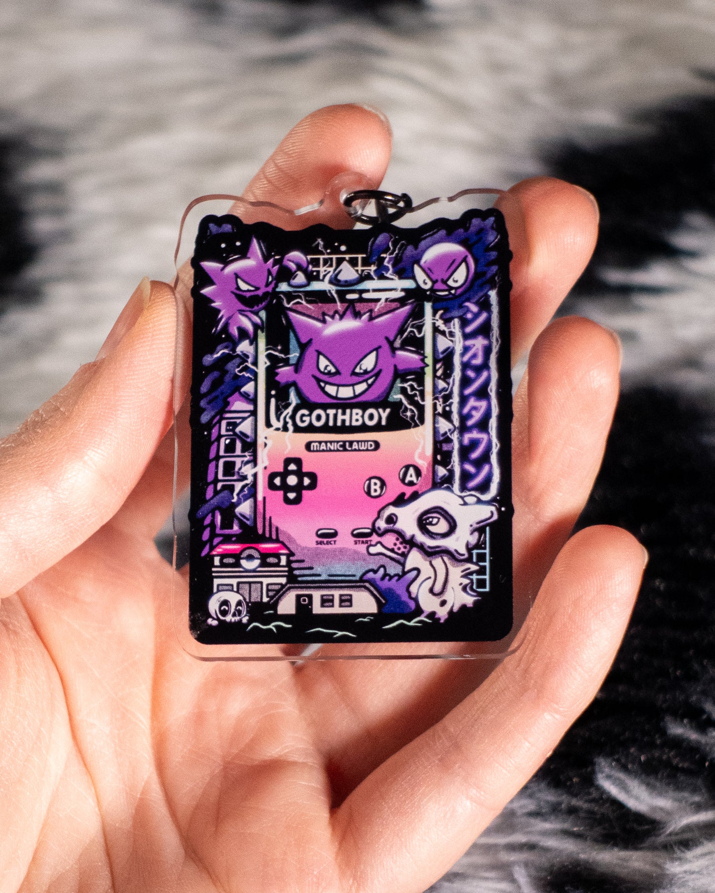 Goth Boy / Ghost Type Keychain