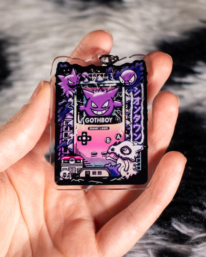 Goth Boy / Ghost Type Keychain