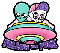 Follow the Funk Ufo 4" Sticker