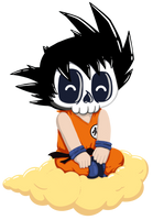 Son Goku Skull 4" Sticker