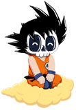 Son Goku Skull 4" Sticker