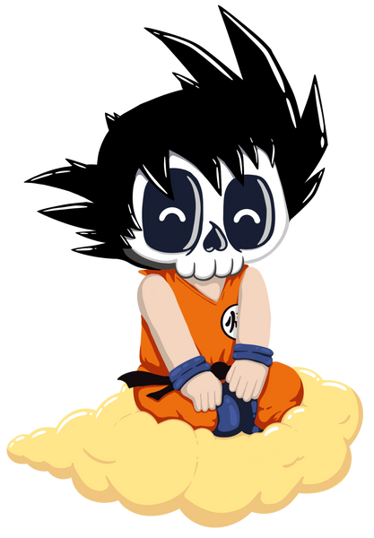 Son Goku Skull 4" Sticker