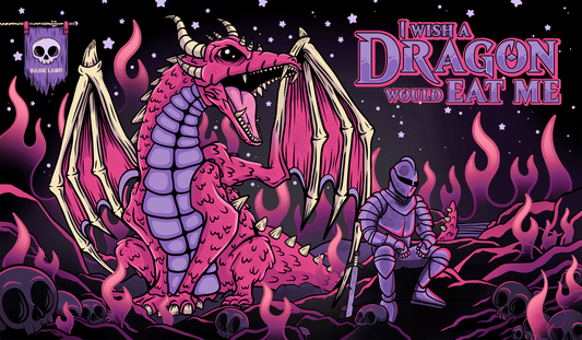 I Wish A Dragon Would Eat Me  Playmat