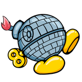 Death Star Bob omb 4" Sticker