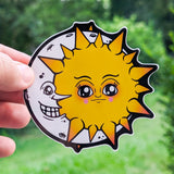 Sun Moon 4" Sticker