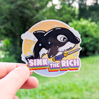 Sink the Rich Orca 4" Sticker