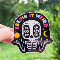 Keepin It Weird 4" Sticker