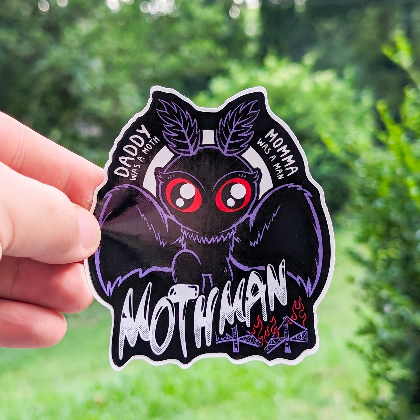 Mothman 4" Sticker