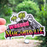 Wasted Away Again In Margaritaville 4" Sticker