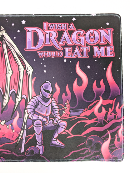 I Wish A Dragon Would Eat Me  Playmat