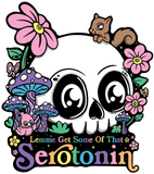 Serotonin Skull 4" Sticker