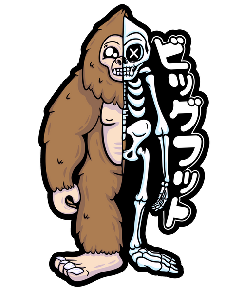 Big Foot Skeleton" Sticker