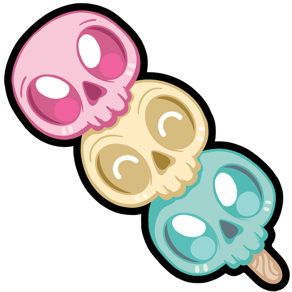 Dango Skull 4" Sticker