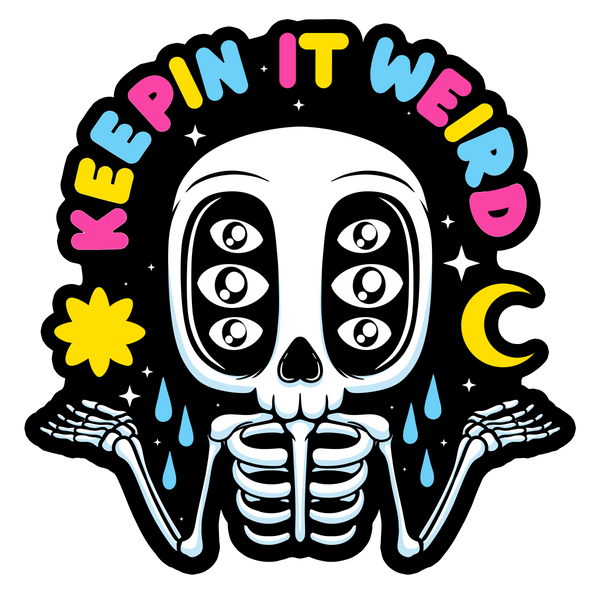 Keepin It Weird 4" Sticker