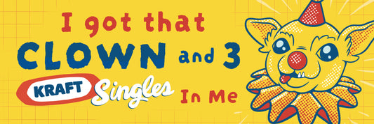 Kraft Singles Clown Bumper Sticker