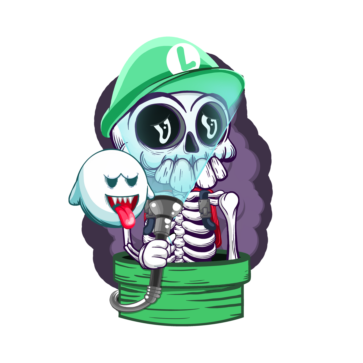 Luigi Boo 4" Sticker