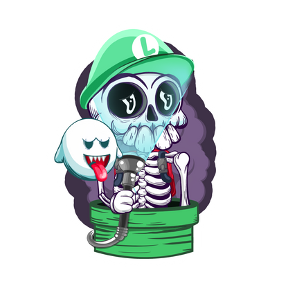 Luigi Boo 4" Sticker