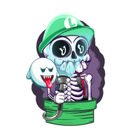 Luigi Boo 4" Sticker