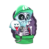 Luigi Boo 4" Sticker