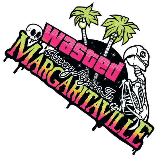 Wasted Away Again In Margaritaville 4" Sticker