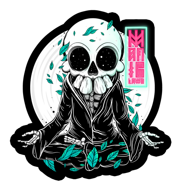 Meditate Reaper 4" Sticker