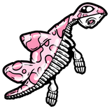 Nessie Skeleton 4" Sticker