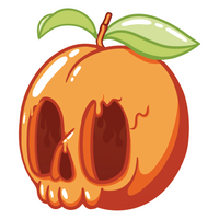 Peach 4" Sticker