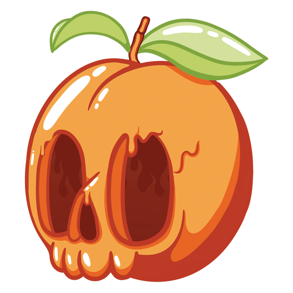 Peach 4" Sticker