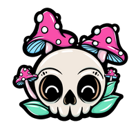 Shroom Skull 4" Sticker