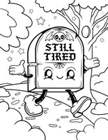 Still Tired Coloring Page