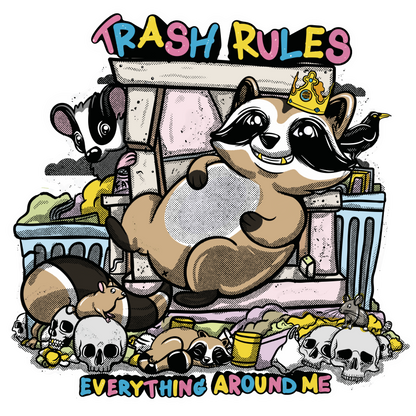 Trash Rules 4" Sticker