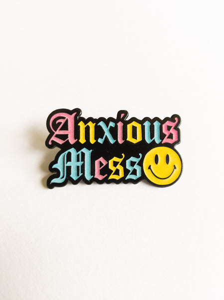 Anxious Mess Enamel Pin